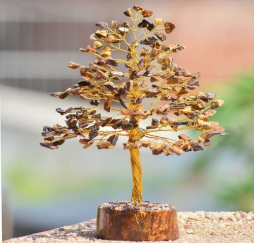 Tiger Eye Gemstone Tree