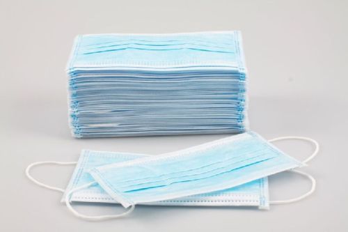 Non Woven 3 Ply Face Mask, Color : Blue