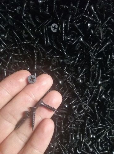 Carbon Steel Black Fine Thread Drywall Screw, Packaging Type : Grey