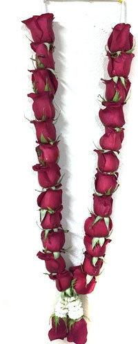 Fresh Rose Garland, Length : 20-40 Cm