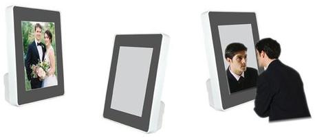 Magic Mirror With LED Photo Frame, Color : White