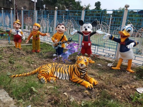 Fiber Multi Cartoon Statue, Color : Red, White, Yellow