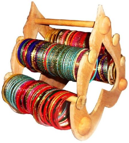 Wooden Bangle Stand, Color : Brown, Black