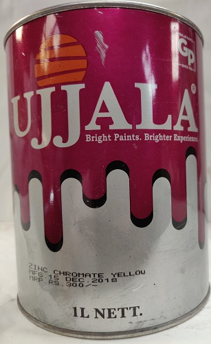 Ujjala Zinc Chromate Yellow Primer, For Bare Metal, Packaging Size : 1 Litre 500 Ml