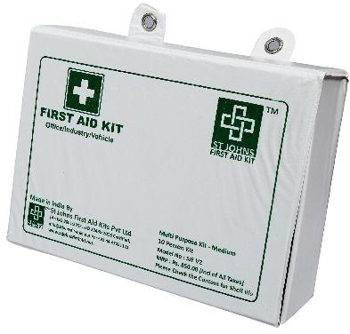 First Aid Kit All Purpose Medium - Vinyl Box - 73 Components - Sjf V2