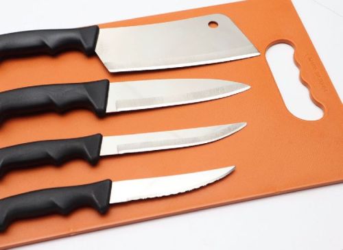 5pcs Knife Set With Chopping Board