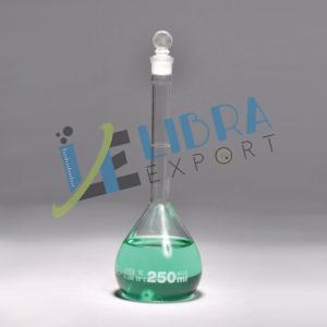 Volumetric Flask With Glass Stopper Graduation White