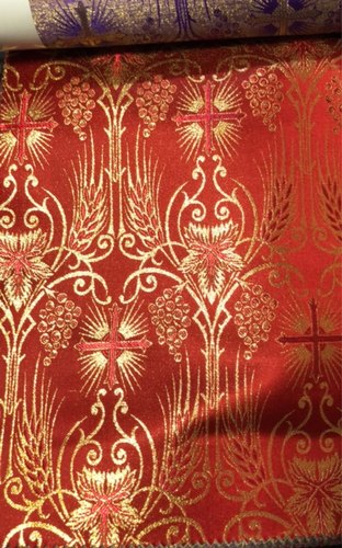 Printed Silk Church Vestments Fabric, Width : 58'