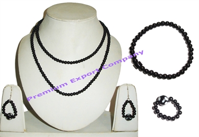 Beaded Jewelry Set, Color : Black
