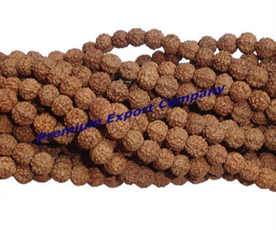 Round Rudraksha Beads and Mala, Size : 6mm