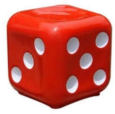 Fibre Dice Stool, Color : Red