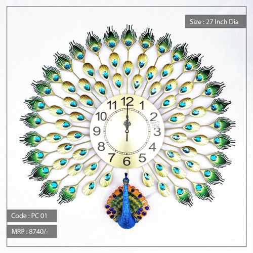 Decorative Wall Clocks, Color : Multicolor