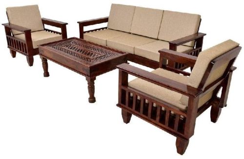 Polished Wooden Sofa Set, Feature : Accurate Dimension, Attractive Designs, High Strength, Quality Tested