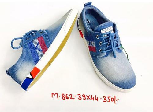 Plain Party Wear Denim Shoes, Size : Standard