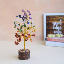 100 Beads Seven Chakra Gemstone Tree, For Home Decoration, Packaging Type : 3 Ply Box