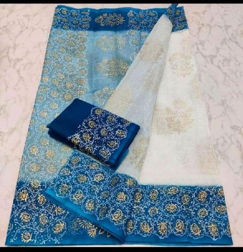 ETHNIX THREAD Block Print Kota Sarees