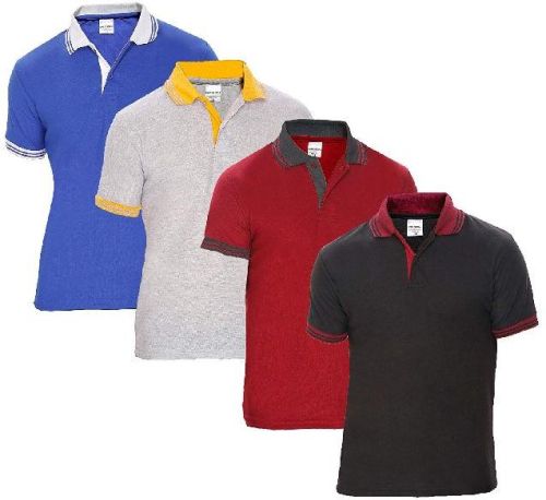 Cotton Plain Mens Polo T-Shirts, Technics : Machine Made