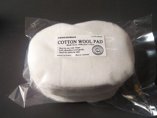 OVAL NATURAL MEDICAL GRADE COTTON WOOL PAD, For Industrial Use, Packaging Type : Box, Plastic Packets