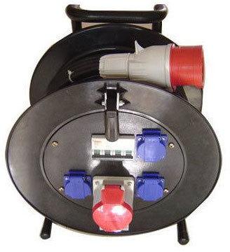 Synthetic Rubber Extension Cable Drum, Color : Black