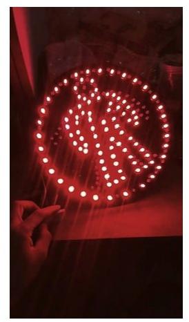 Round ABS Body Stop Traffic Sign, Color : Red