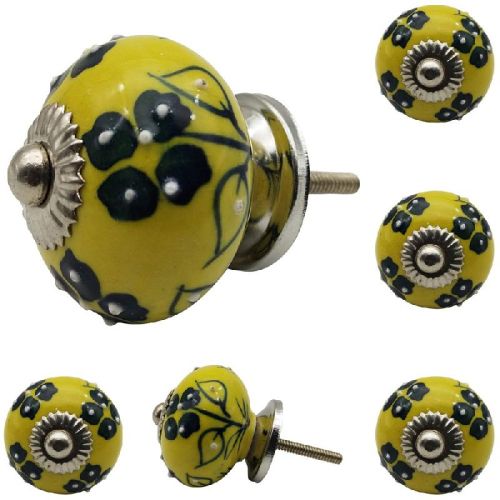 HMA Round Finished Non Polished Ceramic Cabinet Knobs, For Household, Length : 55x40cm