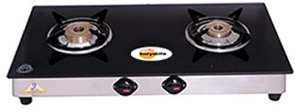 Suryalife 2 Burner Gas Stove, Shape : Rectangular