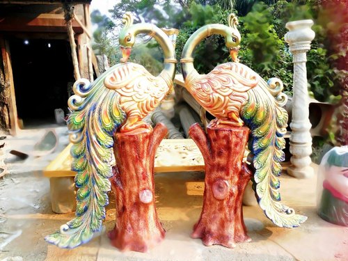 Fiber Peacock Statue, For Decoration