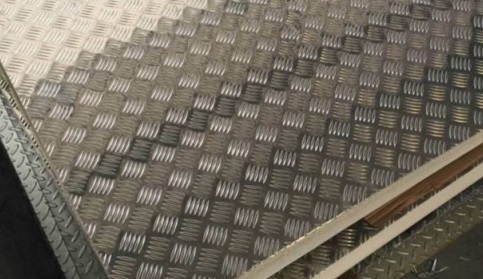 Mega Enterprises Stainless Steel Chequered Plates, Color : Grey