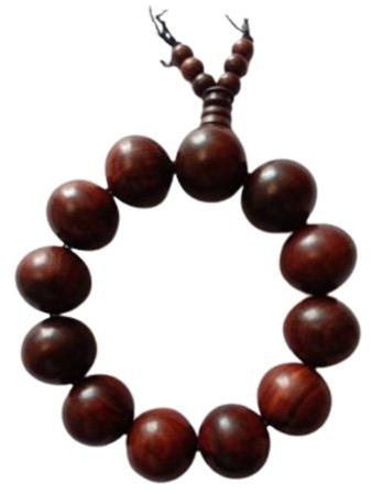 Red Sandalwood Bracelet, Color : Brown