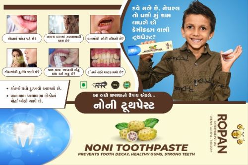 Ropan Noni Toothpaste, For Teeth Cleaning, Packaging Type : Tube