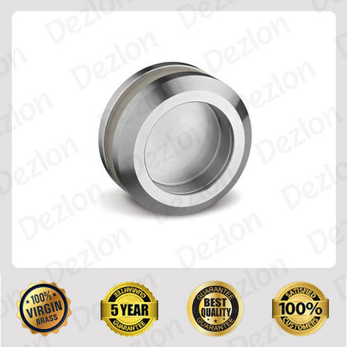 DEZLON Round Brass Glass Sliding Door Handle