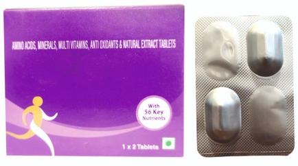 Amino Acids Minerals Multivitamins Antioxidant Natural Extract Tablets
