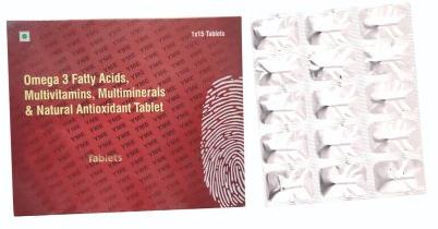 Omega 3 Fatty Acids Multivitamin Multiminerals Natural Antioxidant Tablets