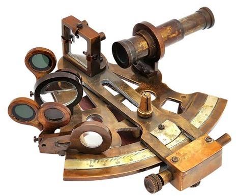 SRI 2 KG Non Polished Nautical Brass Sextant, Size : 6inch, 8inch