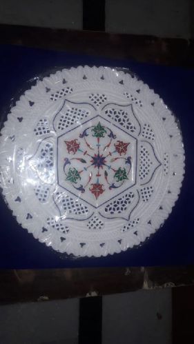 Polished Stone Designer Jewelry Boxes, Shape : Round