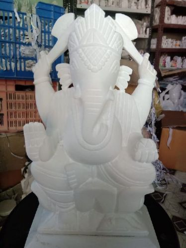 Polished Carved Soapstone Ganesh Statue, Packaging Type : Carton Box