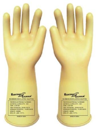 SST Plain Rubber Electrical Gloves, Size : M