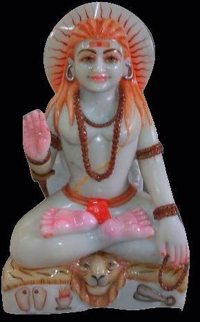 3 Feet Marble Gorakhnath Statue, For Worship, Pattern : Printed