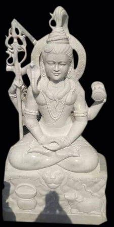 5 Feet Marble Lord Shiva Statue, Packaging Type : Carton Box