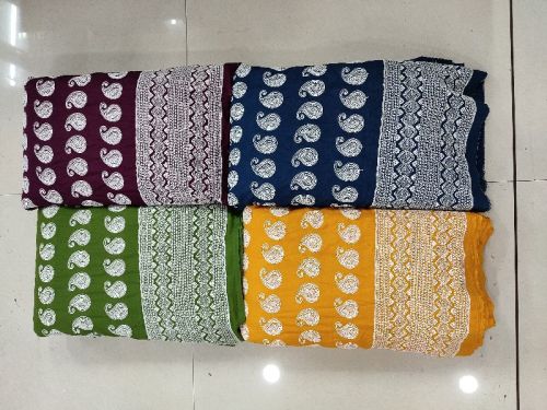 Rayon Chikan Embroidery Fabric, Technics : Washed