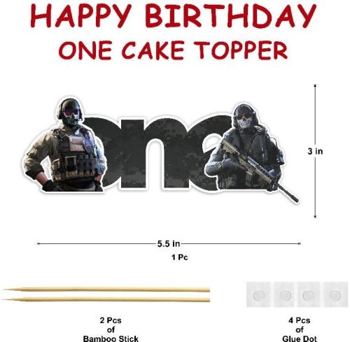 Call Of Duty One Cake Topper, For Birthday Decorations, Size : Multisize