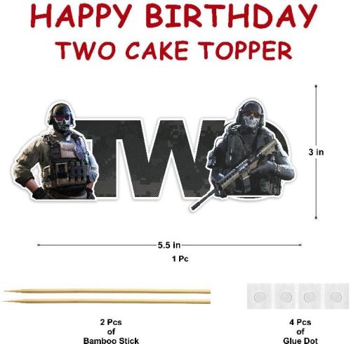Call Of Duty Two Cake Topper