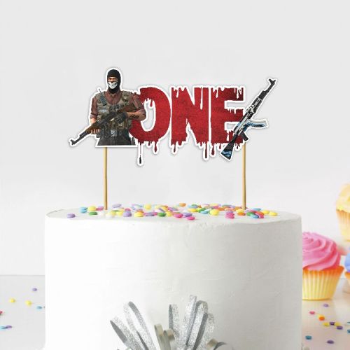 Modern Ops Action Shooter One Cake Topper