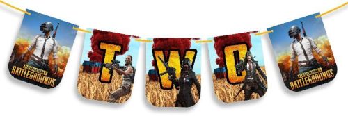 Player Unknown Battle Ground Two Banner, For Birthday Decorations, Packaging Type : Plastic Cover