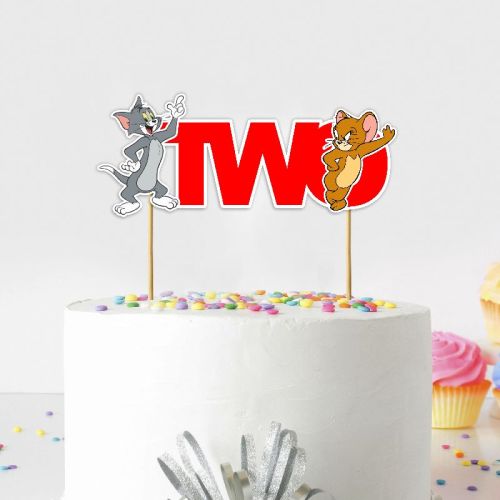 Tom and Jerry Two Cake Topper, For Birthday Decorations, Packaging Type : Plastic Cover