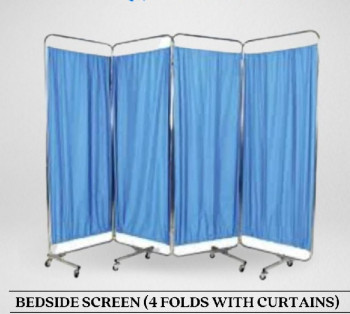 MFE Stainless Steel 4 Fold Bedside Screen