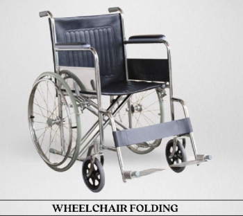 Polished Folding Wheelchair, For Hospital Use