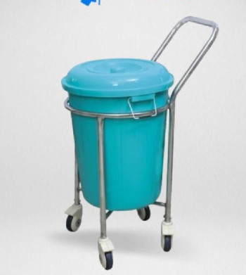 Round Soiled Linen Trolley Plastic Bucket, Capacity : 15-20Ltr