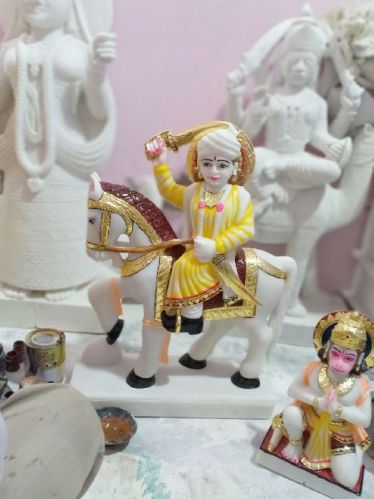 Marble Golu Devta Statue 1ft, Packaging Type : Carton Box