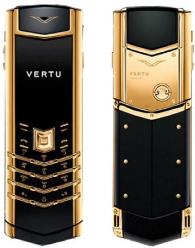 Vertu Signature Gold Black Leather